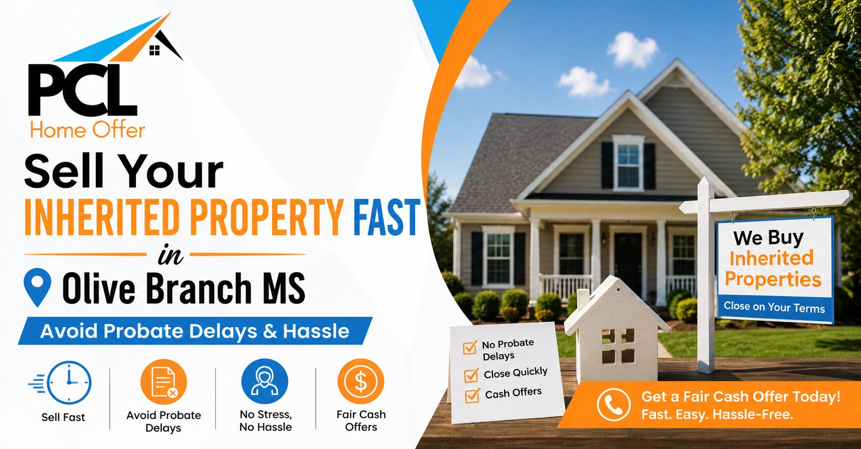 Sell inherited house fast in Olive Branch MS